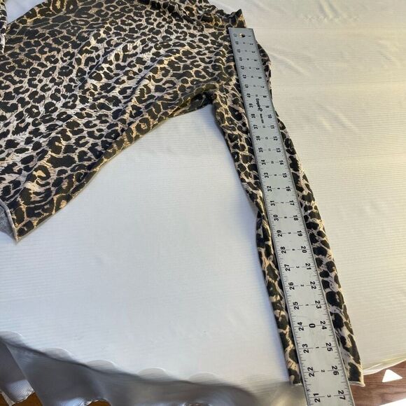 ALLSAINTS Leopard Long Sleeve Shirt Size Medium - Picture 4 of 6